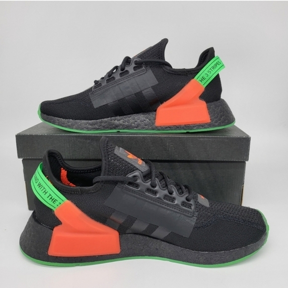 New Adidas NMD_R1 V2 'Glow In The Dark' Men's Running Shoes Size 11.5 - Picture 5 of 8